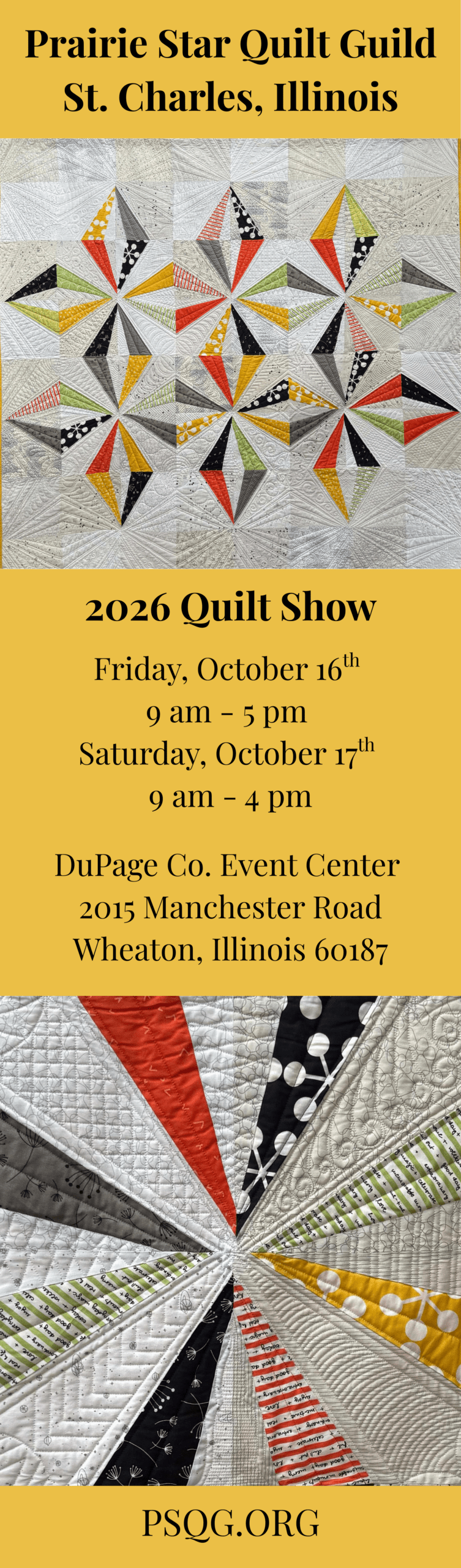 Prairie Star Quilt Guild (2 x 8.5 in) (2.5 x 8.5 in)